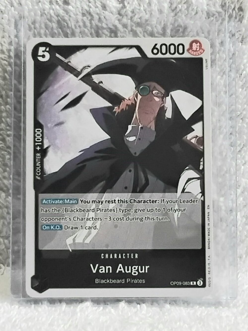 5/$20 Mint Rare One Piece Van Augur Character Card OP09-083 by Bandai!!